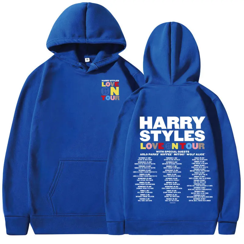 Hoodie ukuran besar pria wanita, Hoodie Harajuku Vintage, Hoodie estetika Kawaii, pakaian jalanan 2023, konser tur, cinta