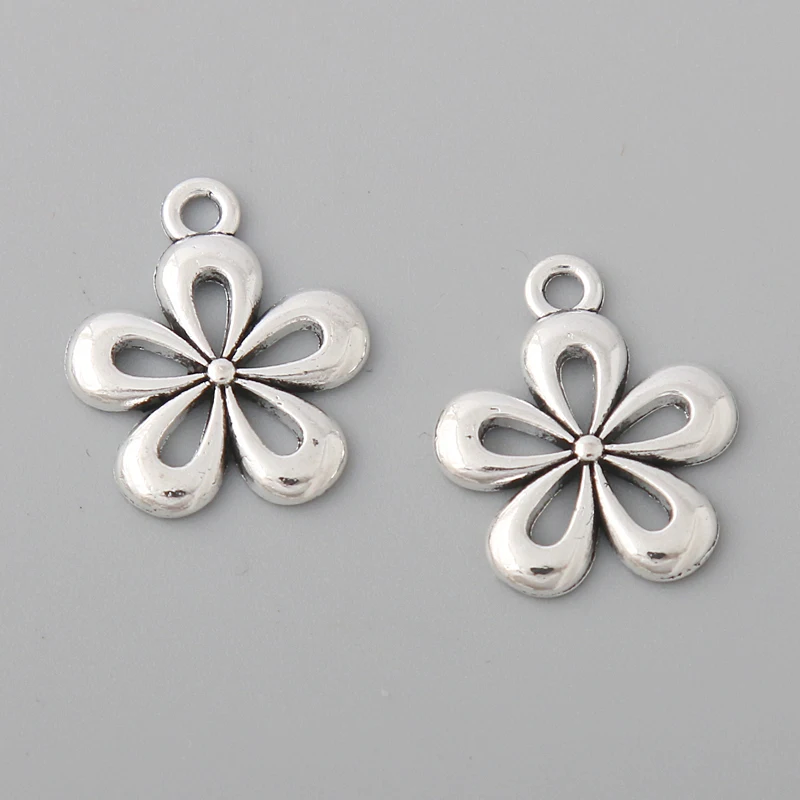 Flower Charms Jewelry Making Silver Charms Jewelry Making Flowers