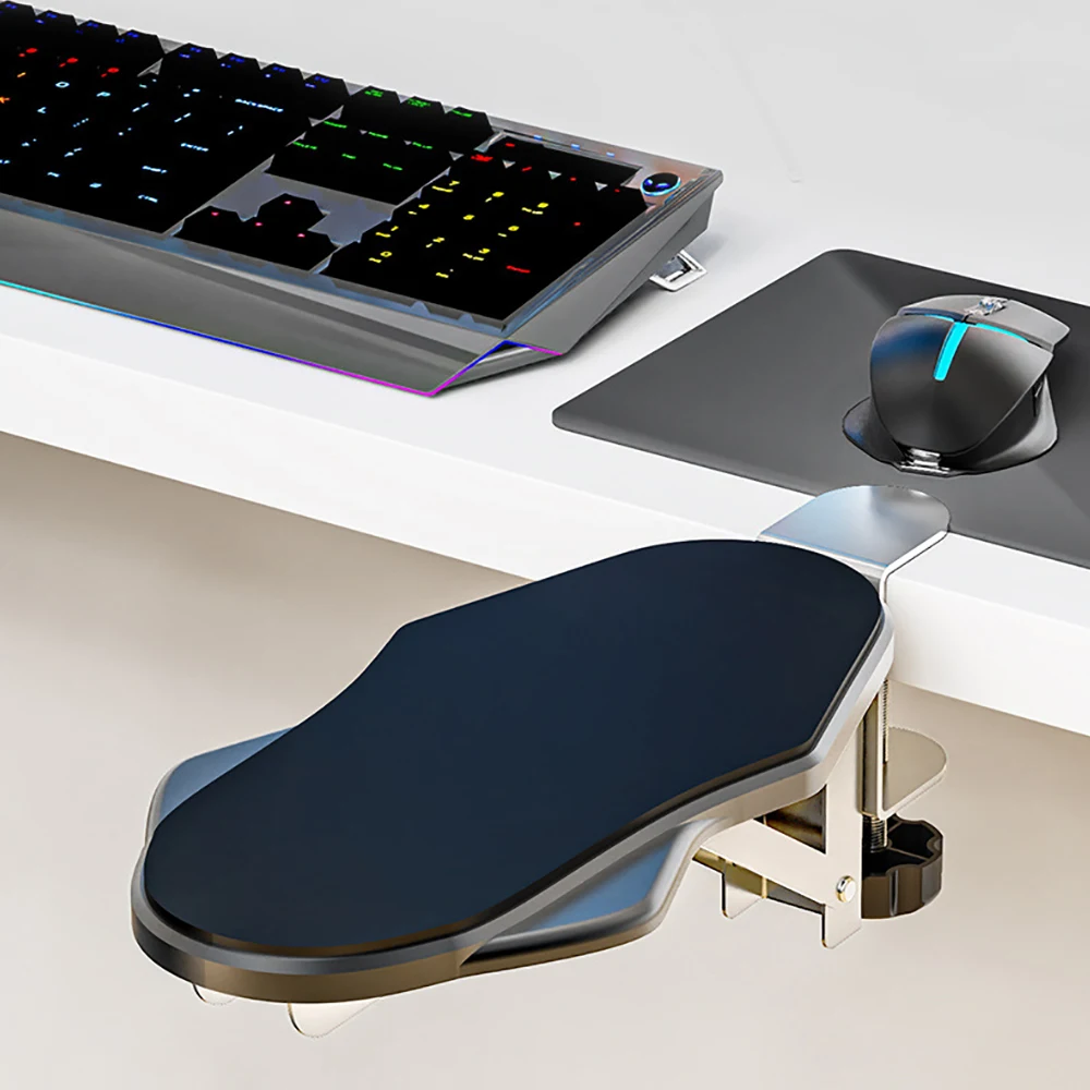 

D2 Computer Laptop Desk Armrest Clip Bracket Table Support Mouse Arm Wrist Rest Pad Folding Rotating Elbow Rest Holder Tools