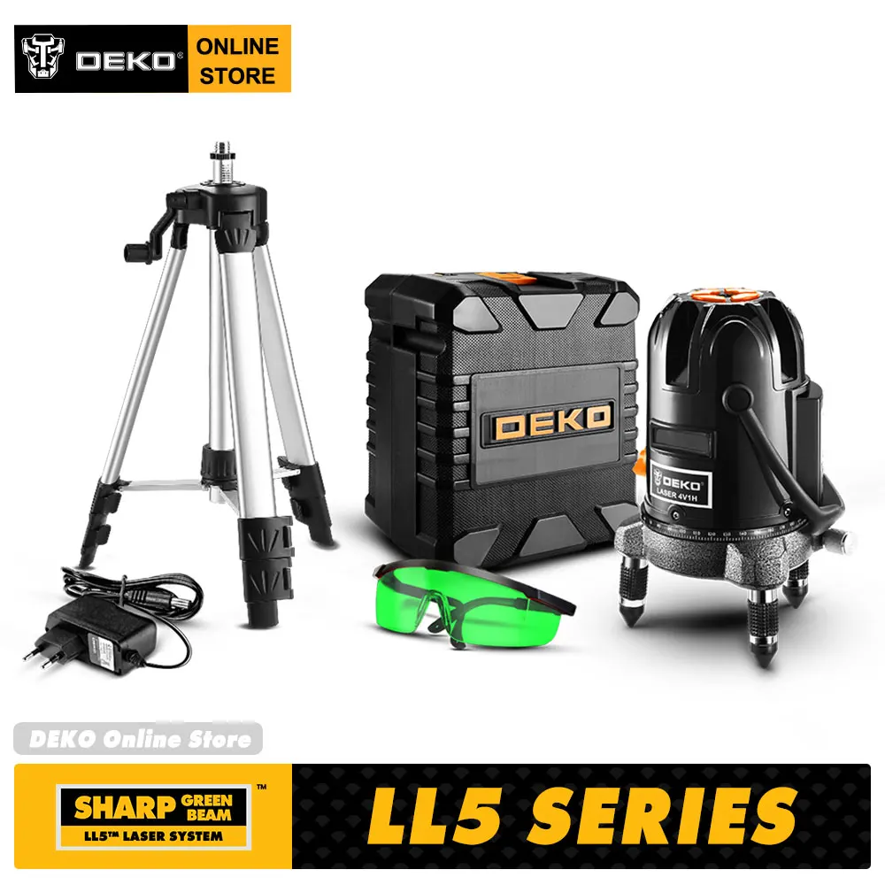 グリーンL L8着 DEKO LL57/LL58 グリーン自己レベリング 5 ライン 6 点水平 & 垂直