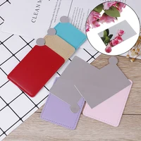 1 x stainless steel mirror with carry sleeve Card Pocket Mirror Makeup Portable Travel Stainless Steel Unbreakable 1