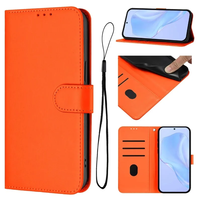 Premium PU Leather Wallet Flip Phone Case - Elegant Protection Cover