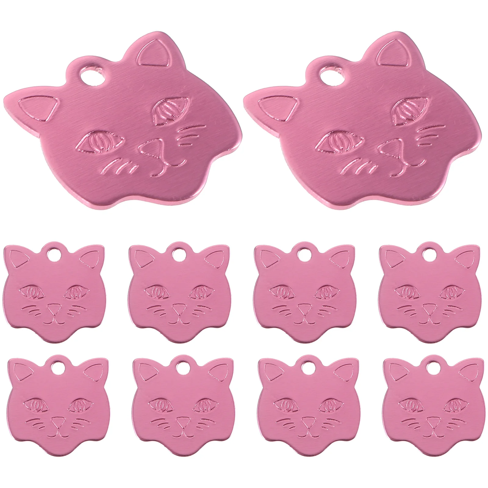 

10 Pcs Dog Tag Charms for Collar Cute Tags Identification Pet Engraved Pets Puppycorn Name Label