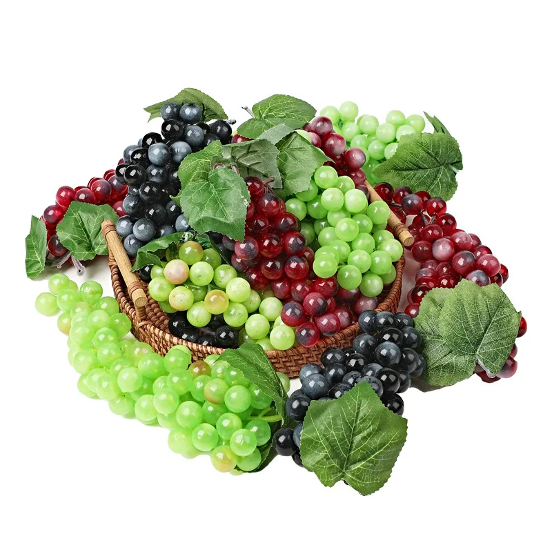 1 String 12/18/24/36/45/60/85/110 Heads Simulation Grape Plastic Fruit Fake Fruits Decorations For Wedding Party Supplies