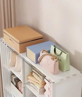 Armoire Simple en tissu, support de rangement polyvalent de grande capacité, forte capacité de charge, bibliothèque anti-poussière 5