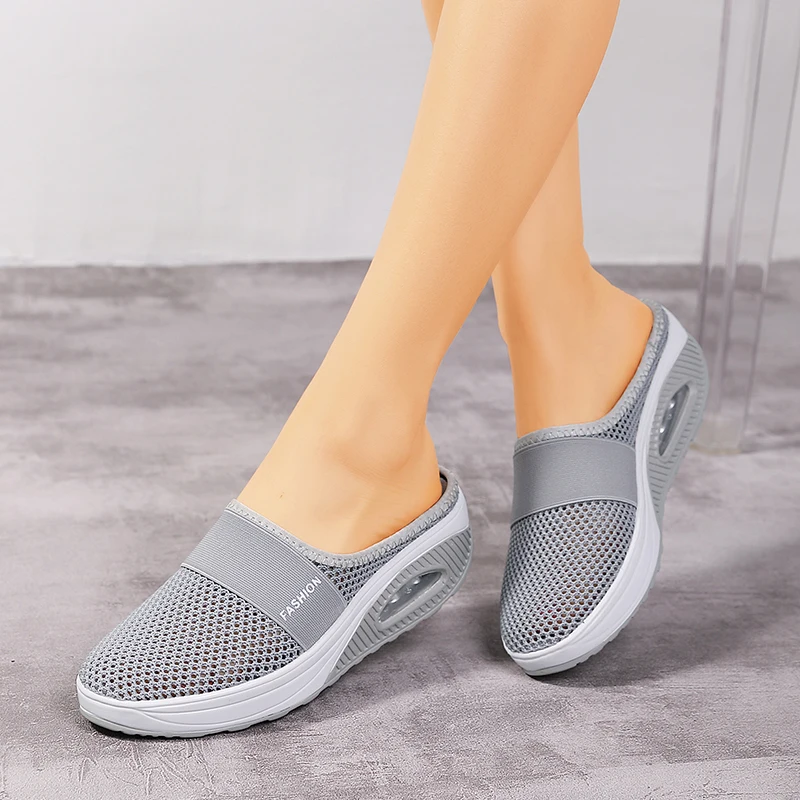 gray air glide sneakers 