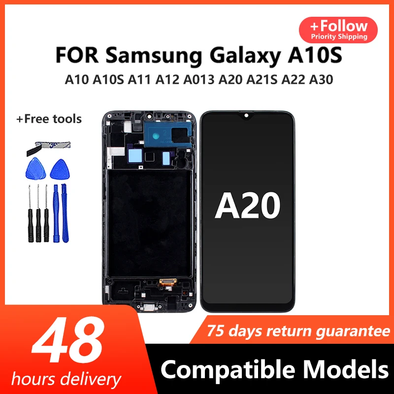 

6,2 для Samsung Galaxy A10S ЖК-дисплей сенсорный экран Запасные части для A10 A10S A11 A12 A013 A20 A21S A22 A30 ЖК-дисплей