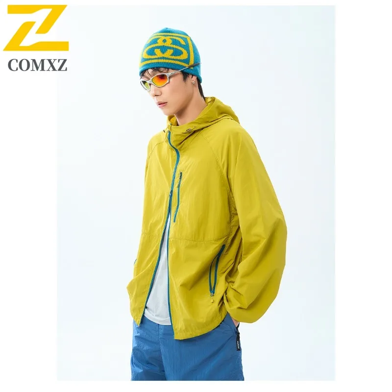 Men's Summer UV Protection Shirt Ice Silk Lightweight Fishing Hoodie Outdoor Camping Hiking Breathable Sunscreen clothing Jacket