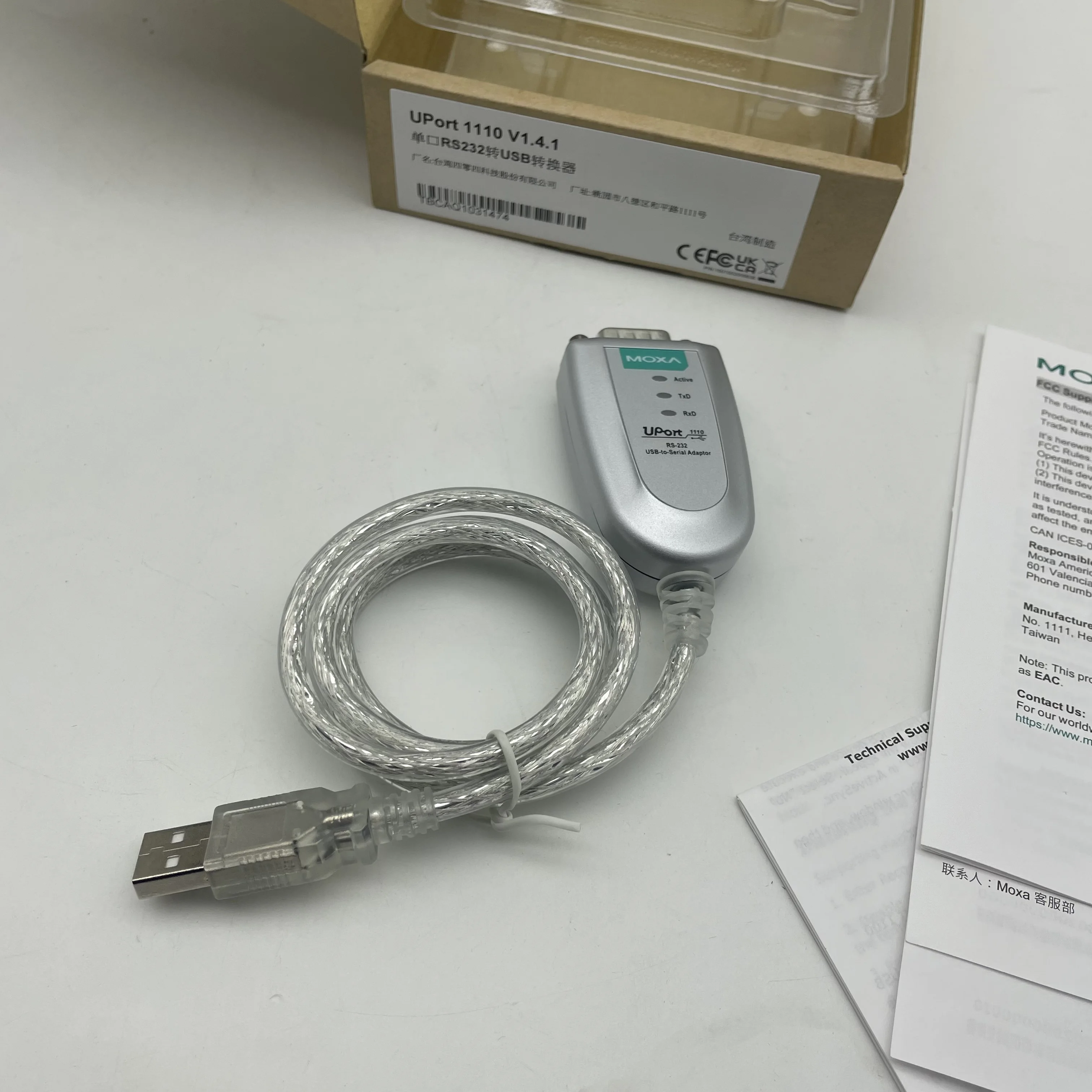 Moxa Uport 1110 RS-232 Conversor Usb-À-Serial - AliExpress