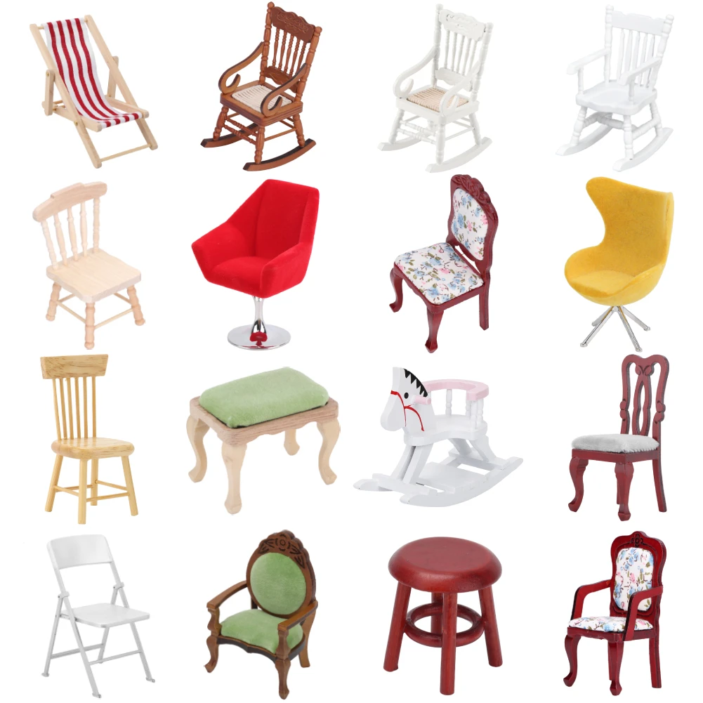 Simulation Sofa Stool Chair Furniture Model Toys for 1:12 Simulation Dollhouse Furniture Toys Dollhouse Miniature Accessories