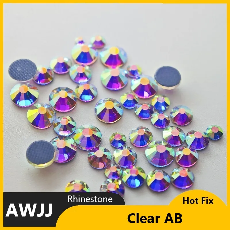 SS6-SS30 42 Farben Kristall ab besser dmc Hot Fix Strass, Glas Strass Hotfix Eisen auf Strass Nähen & Stoff dekorationen – Detail 5