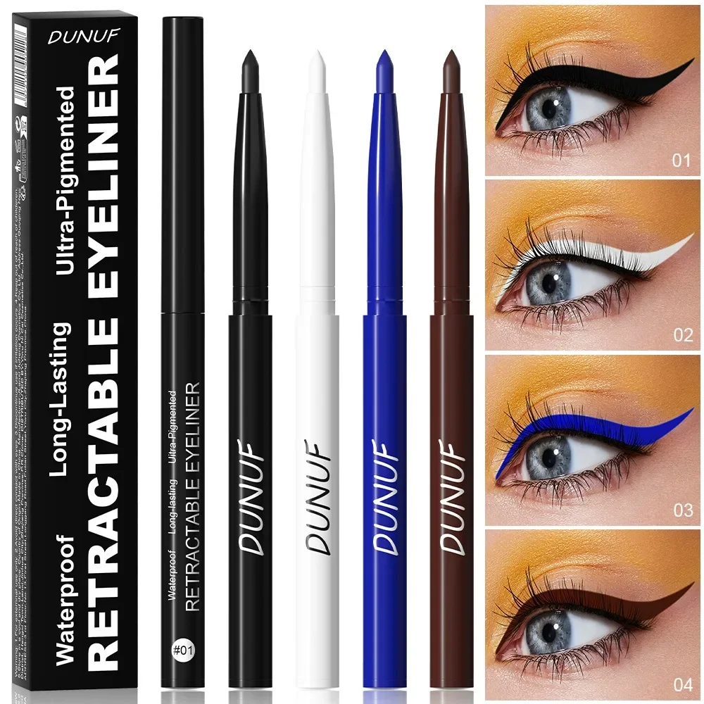 Soft Gel Blue White Eyeliner Pencil Under Eye Highly Pigmented Matte Black Waterproof Eyes Contour Makeup Eyeliner Waterproof 4