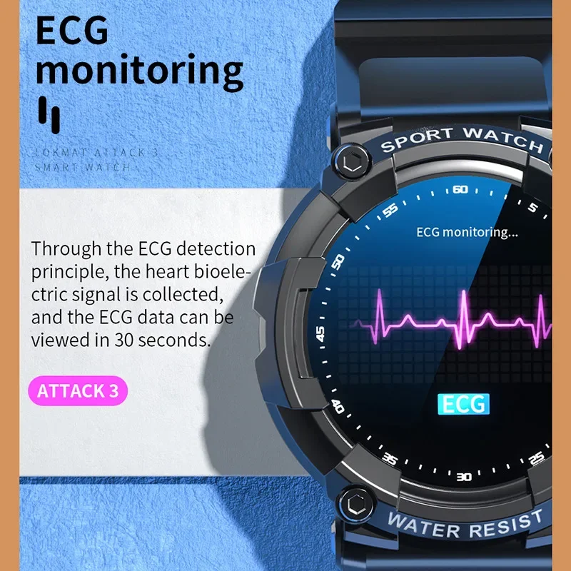LOKMAT   Ʈ ġ,  ȭ, ƮϽ ƮĿ, ECG ɹڼ , IP68 ߿ Ʈġ, ATTACK 3, ǰ