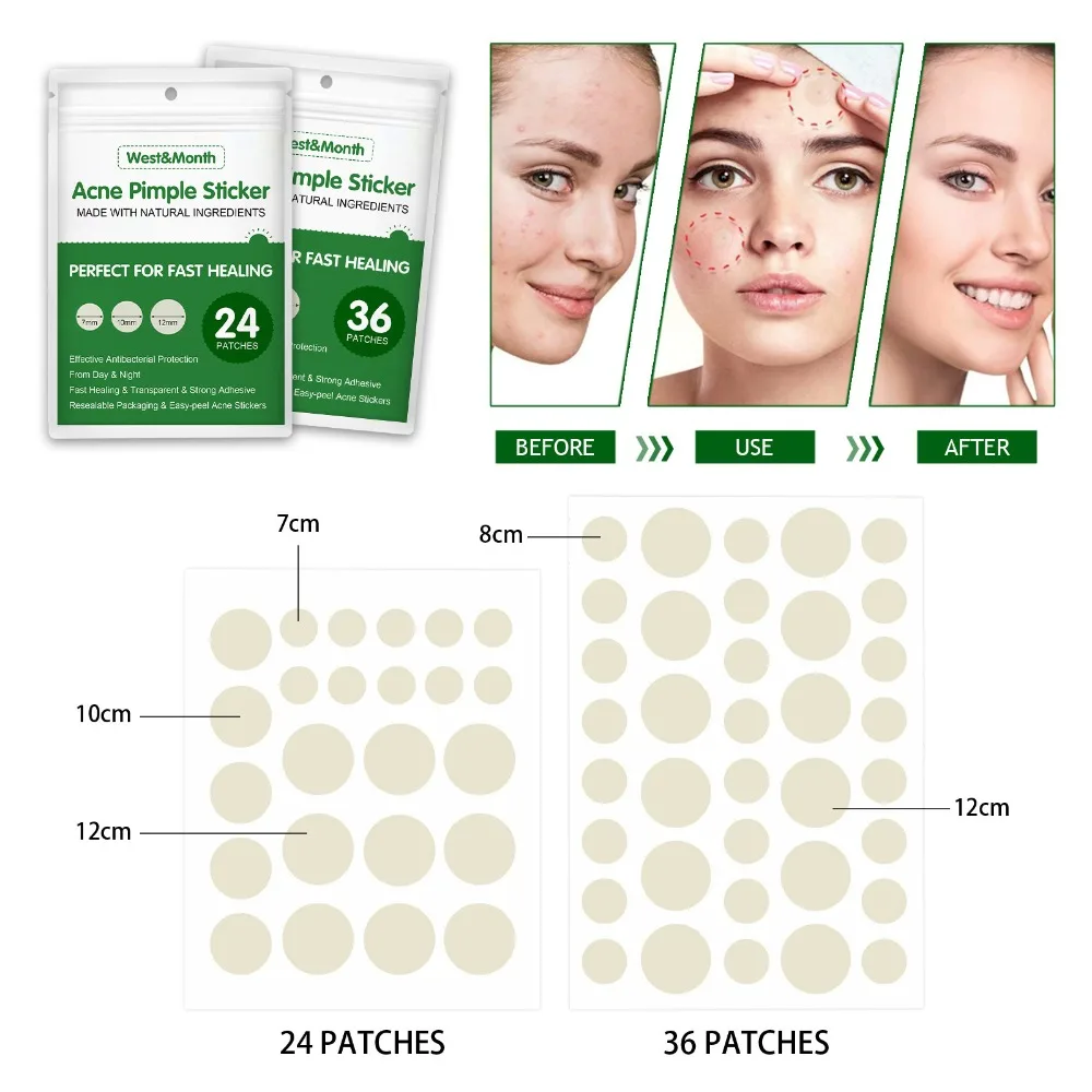 

24/36 Pcs Acne Pimple Patch Invisible Waterproof Absorb Pus Acne Pimple Remover Tool Acne Cleaner Korean Skin Care Product