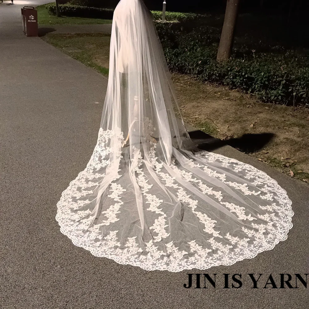 Long veil sequin edge 95 inches