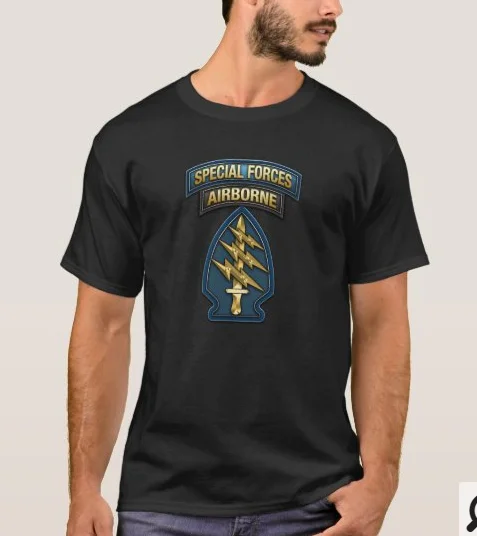 

US Army Green Berets SSI Special Force Airborne Insignia T Shirt New 100% Cotton Short Sleeve O-Neck T-shirt Casual Mens TopL