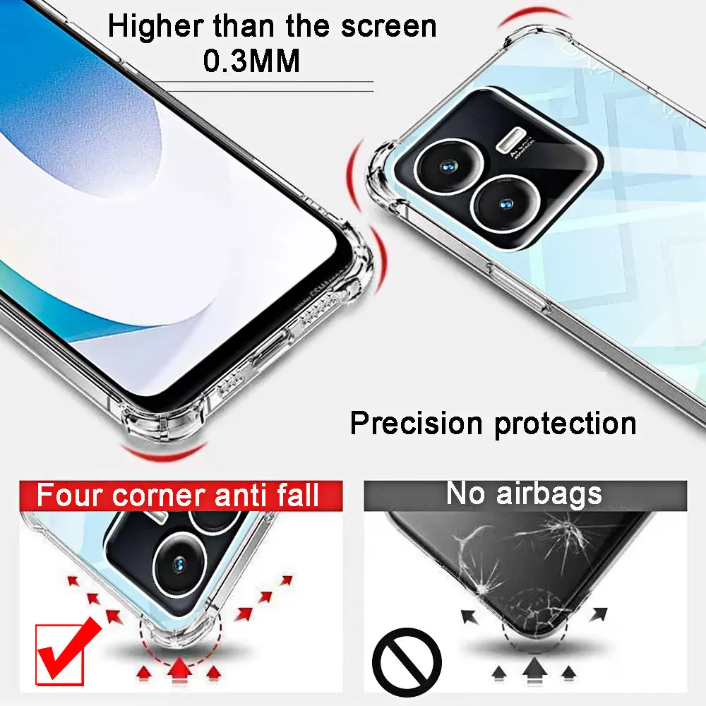 Shockproof Transparent Soft TPU Back Protector Cover