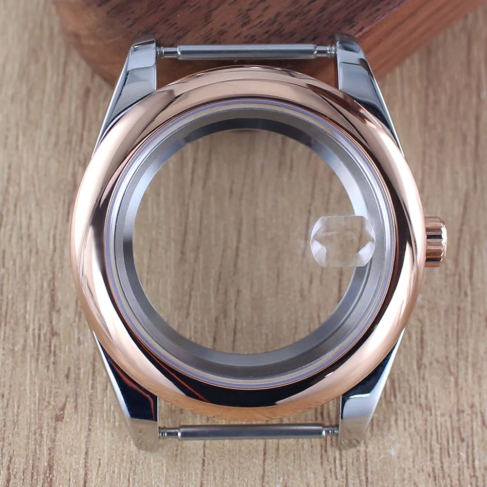 Fashion Round Edge Watch Case with Sapphire Glass - Waterproof, 36mm/39mm, 28.5mm Dial Compatibility