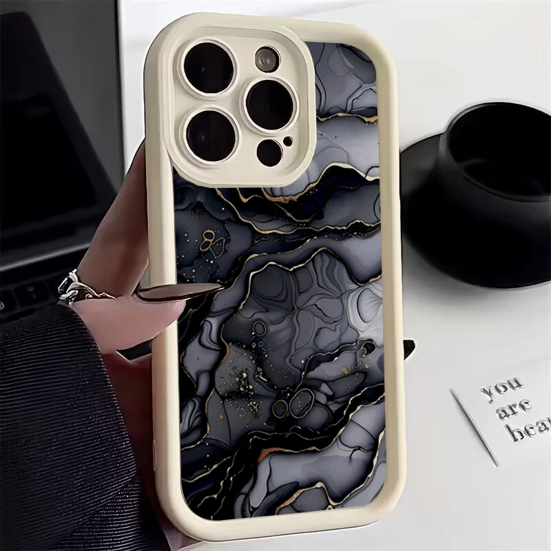 Elegant Wine Red Textured Marble Silicone Phone Case - Shockproof Soft Cover