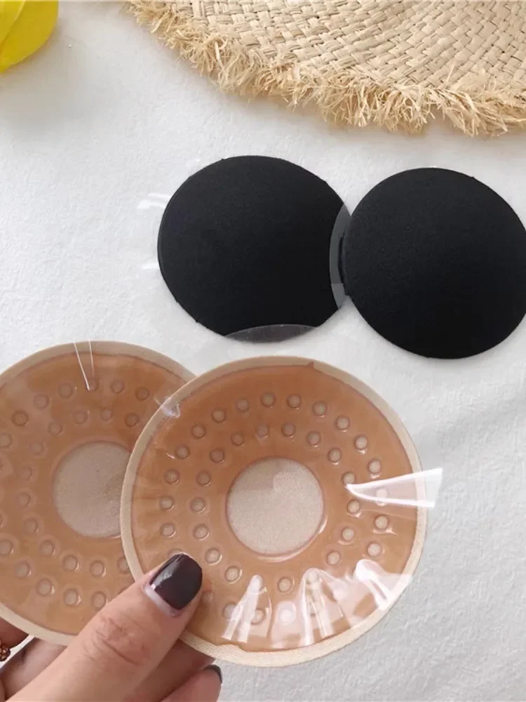 Reusable Invisible Silicone Nipple Cover Self Adhesive Breast Chest Bra Pasties Pad Mat Stickers Accessories Lift for Women silicone breast patch silicone nipple cover sticky bra breast nipple covers invisible stick on bra breast sticker silicone adhesive bra silicone stickers