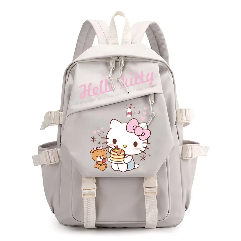 Sanrio New Hellokitty Student Schoolbag Printing Lightweight Cute Cartoon Computer Canvas Backpack
