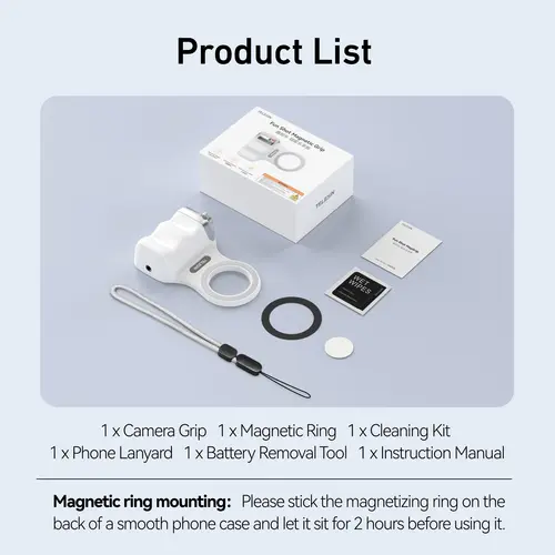 TELESIN Magnetic Phone Camera Shoot Hand Grip Phone Holder Shooting Aid Remote Control Handle for Iphone HUAWEI SAMSUNG Phone - Image 8