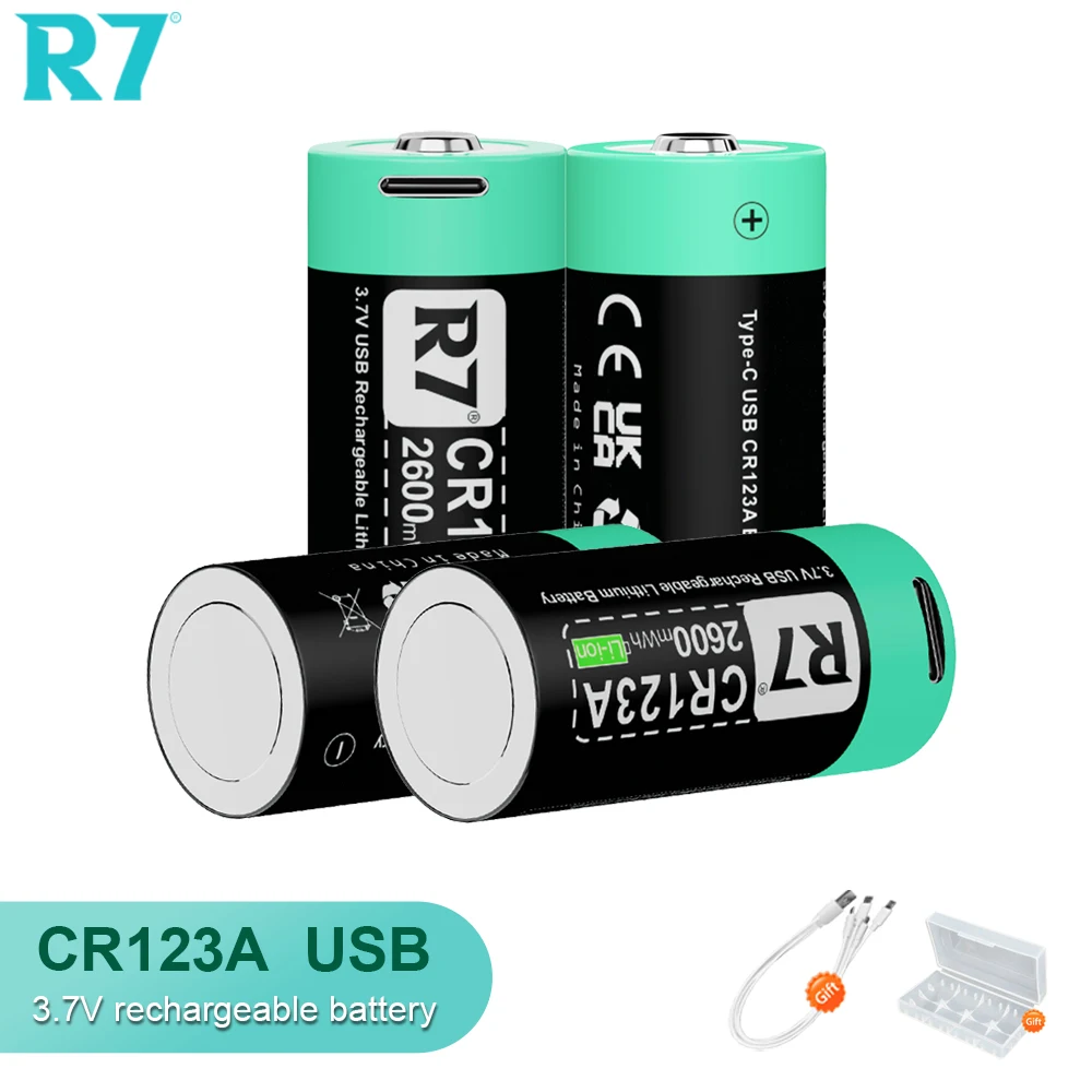 R7 3.7V CR123A Li-ion 2600mWh rechargeable batteries CR123A 16340 battery  for LED flashlight wall, travel 16350 battery - AliExpress