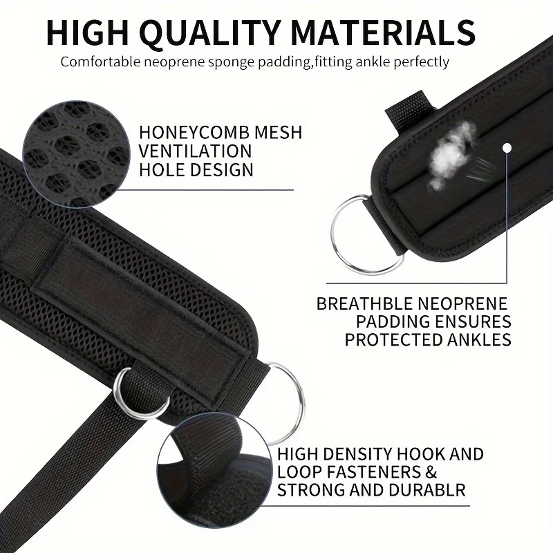 Adjustable D-ring Foot Rope Ankle Buckle Gantry Buckle Ankle Protection Strap Leg Strength Training Sports Protective Equipment Ankle Support Brace Ankle Support Ankle Straps Fitness Ankle Straps