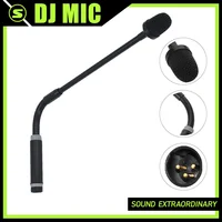 Professional Dj Gooseneck Microphone Dynamic 3 Pin Xlr Metal for Mixer Stage Performances Conference Rooms Recording Studios