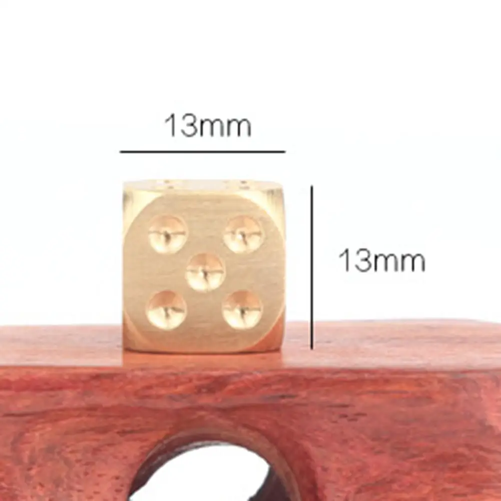 1.3cm Metal Solid Brass Dice Toy Club Bar Holiday Party Entertainment Interactive Game Accessories Home Decoration 6