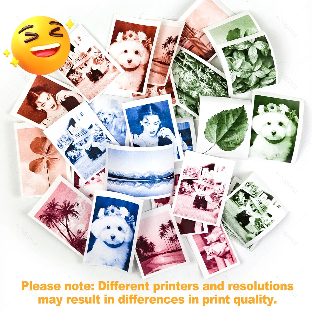 Thermal Printer Papers 57mm Color Papers for Camera Instant Print Kids Camera Printing Inkless Mini Portable Photo Printer