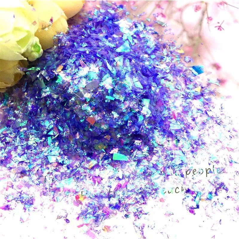 Irregular Shell Paper Sequin DIY Nail Flakies Colorful Paillettes Glitter Nail Art Sequins for 3D Art Decoration 10-500g