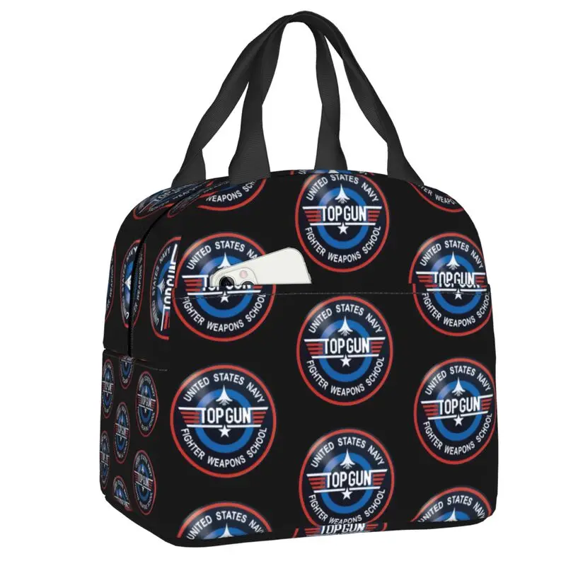 Air Force Fighter Jets Top Gun Thermal Insulated Lunch Bags Women Maverick Film Resuable Lunch Tote Per Campeggio Travel Food Box