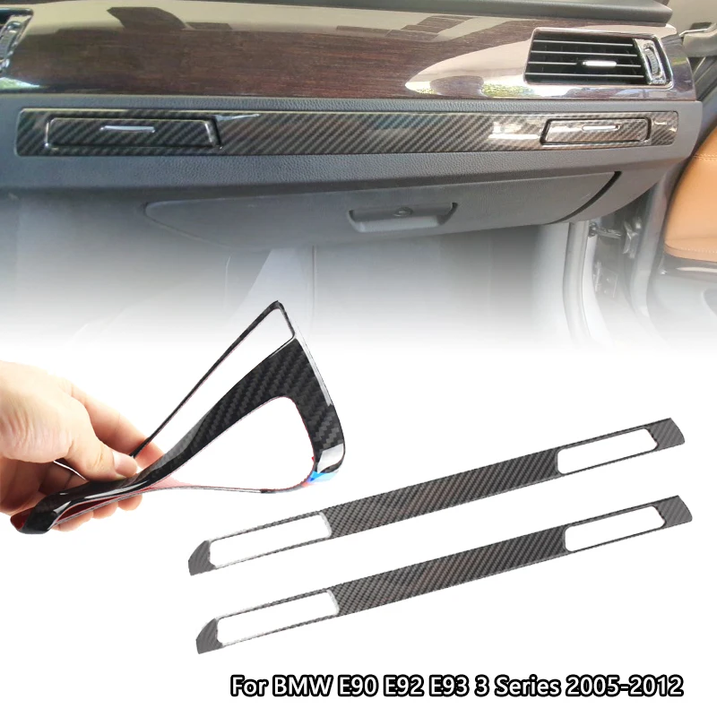 

Car Accessories Carbon Fiber Co-Pilot Water Cup Holder Panel Decoration Cover Trim For BMW E90 E92 E93 3 Series 2005-2012