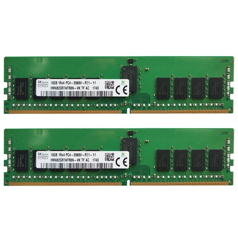 SKHYNIX DDR4 2666 ECC Unbuffered 16GBx2枚 SK HYNIX 16GB 2RX8 DDR4 SO-DIMM PC4-21300 2666MHZ Memory