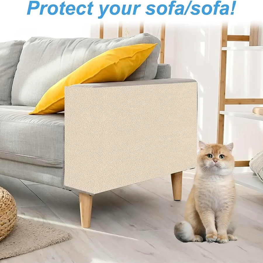 Cat Scratching Mat Self-Adhesive Crawling Mat Cats Scratch Board Protection Paws Cat Toys Furniture Protector cat scratching mat