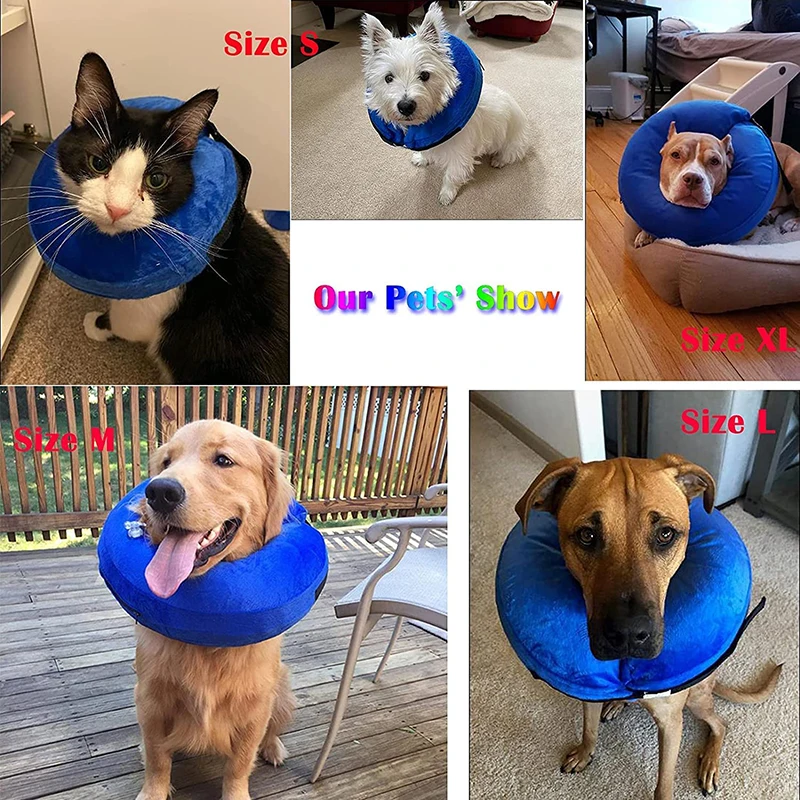 Elizabethan Collar Soft Dog Cone Collar Inflatable Pet Cone For Small Large Dogs Cats E-Collar for Dogs Surgery Recovery dog collar pet collar