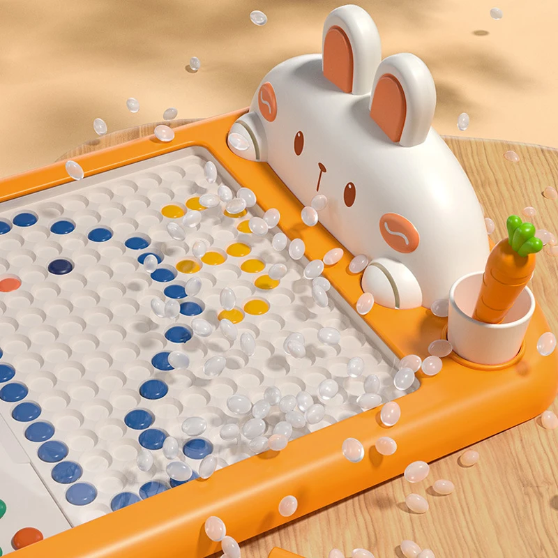 Rabbit Magnetic Drawing Board Bunny Doodle Board With Magnet Beads And Pen For Kids