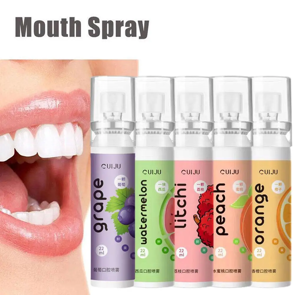 

Oral Fresh Spray 22ml Mouth Freshener Oral Odor Treatment Oral Oral Care Peach Remove Persistent Breath Flavor Fruit Litchi O3U6