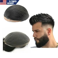 Toupee for Men Hair Pieces Soft Swiss Lace Replacement System for Men Hair Prosthesis for Men Natural Hair Pieces 1