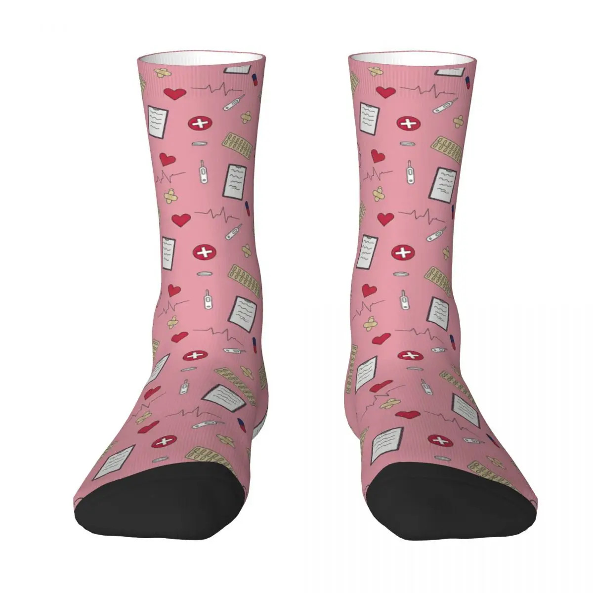 

Medical Objects On Pink Pattern Men Women Socks Leisure Beautiful Spring, Summer, Autumn, and Winter Dressing Gifts