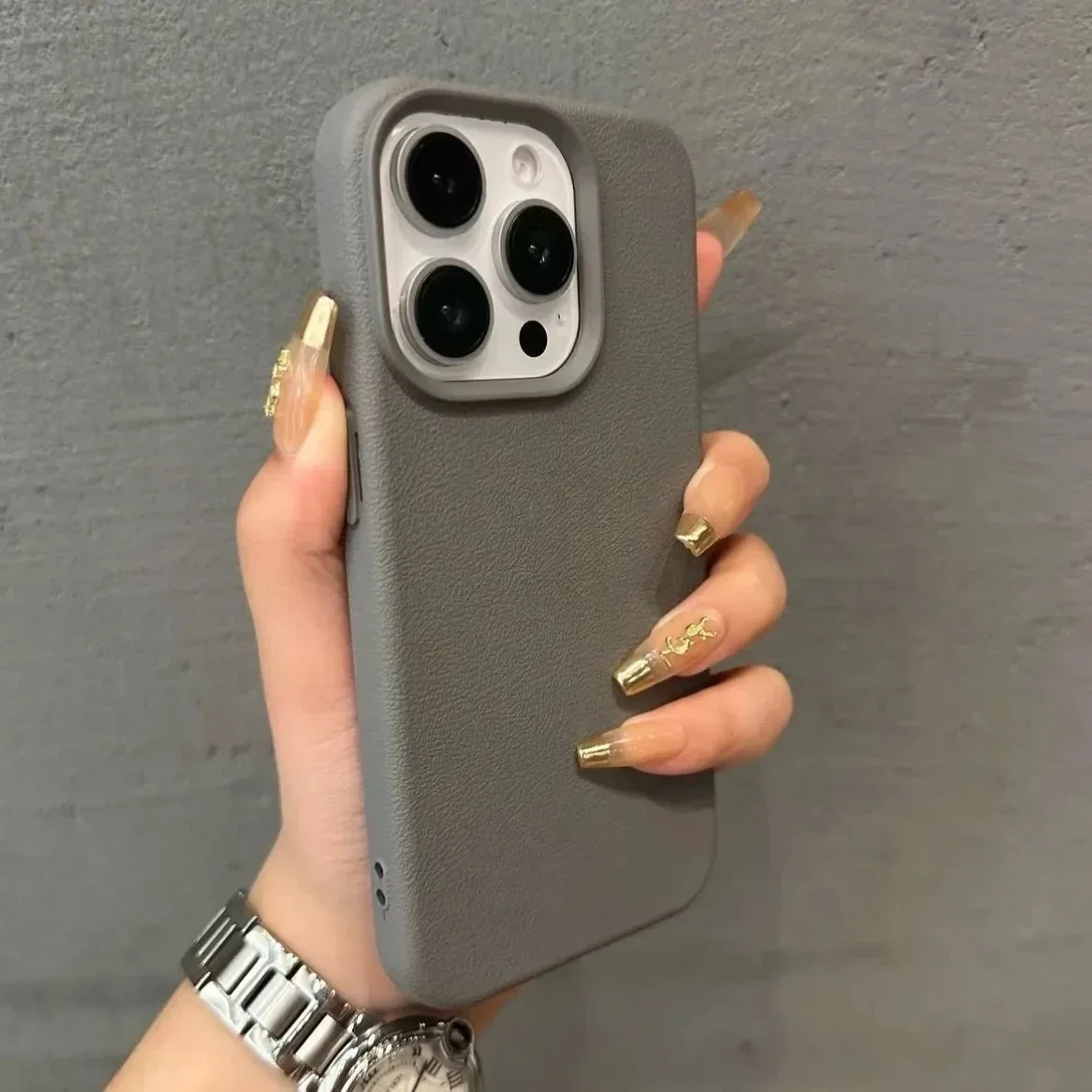 High-Fashion Litchi Patterned Shockproof Phone Case - Soft Protective Cover