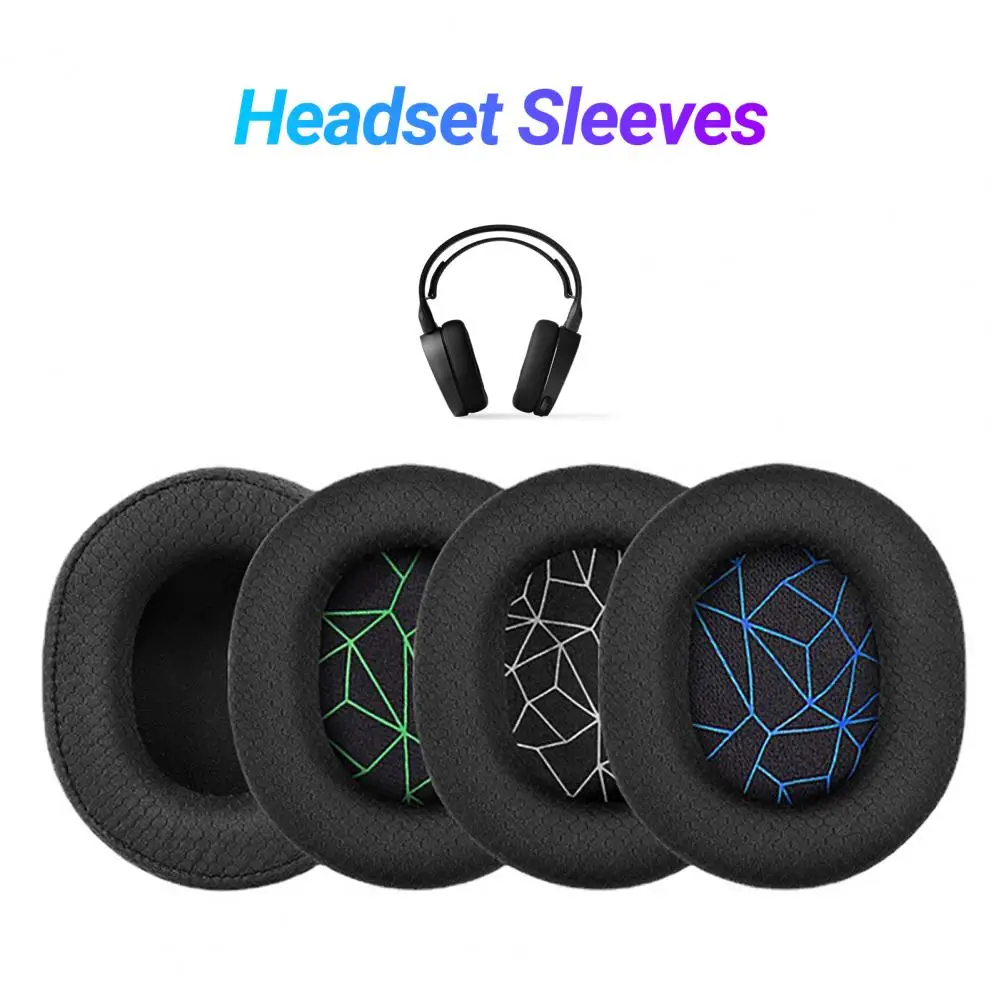 

for Steelseries-Arctis 1/3/5/7 Headset Sleeves Soft Noise-insulation Breathable Headphone Faux Leather Earmuff Foam Earpads 1pc