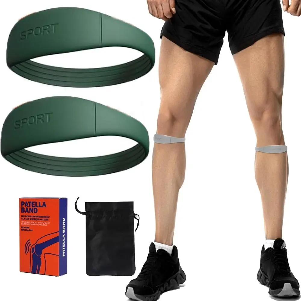 Silicone Patella Tendon Knee Support Straps Fixed Protection Flexible Sports Support Band