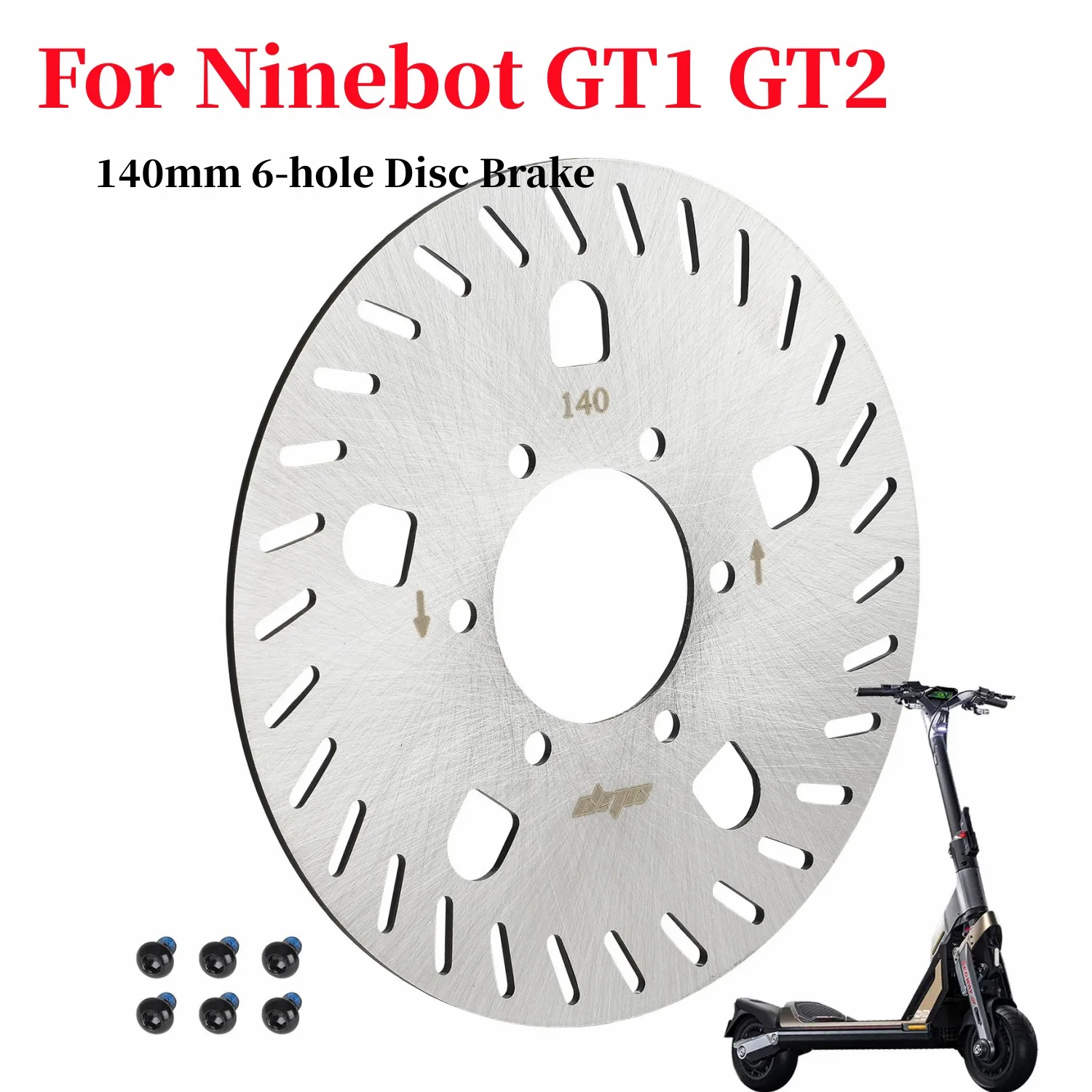 

140Mm 6-Hole Disc Brake for Segway Ninebot Gt1 Gt2 Super Powerful Electric Scooter Thickened Brake Disc Brake Replacement Parts