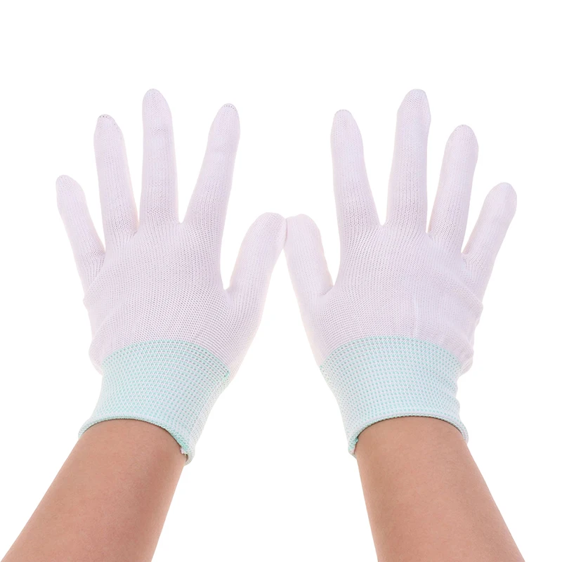 5 пар антистатические перчатки, Антистатические Рабочие электронные перчатки ESD с полиуретановым покрытием пальцами, ПК антискользящие для защиты пальцев