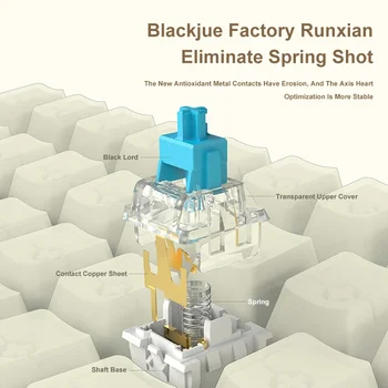 Ajazz AK992 Wired Mechanical Keyboard 98-Key Full Layout Hot-Swap USB Gaming keyboard Multimedia Key Knob for Desktop PC Laptop 6