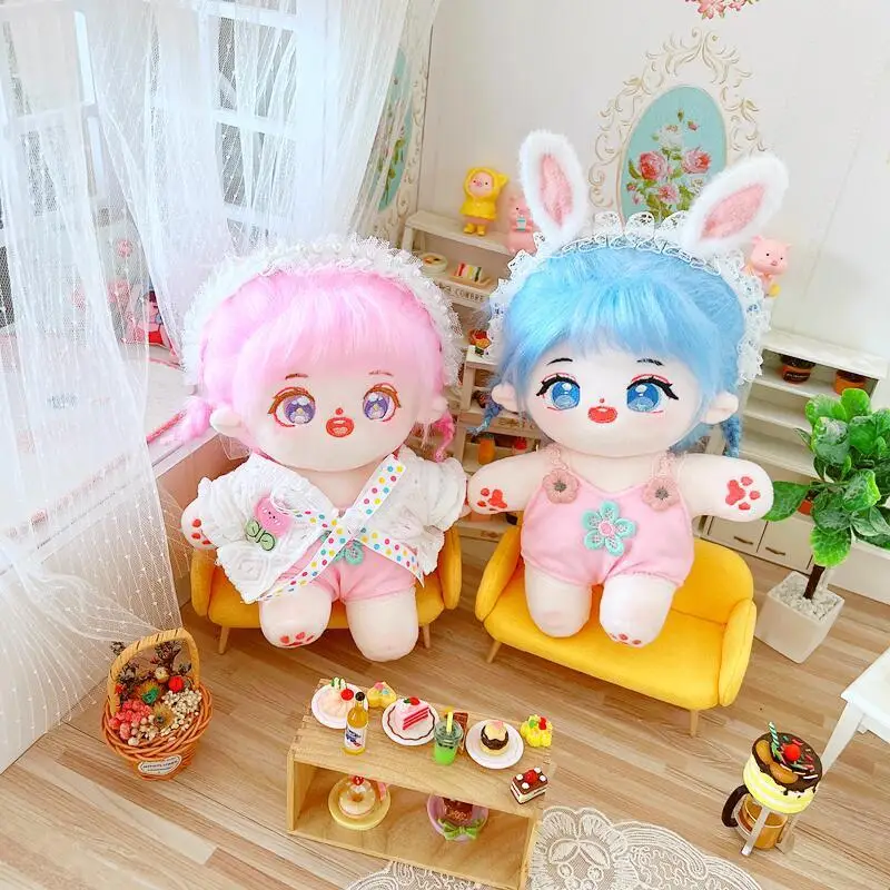 Plush Dolls Humanoid Dolls 20cm IDol Doll Plush Cotton Star Dolls Kawaii Stuffed Baby Plushies No Attributes Toys Fans Collection Children Gifts