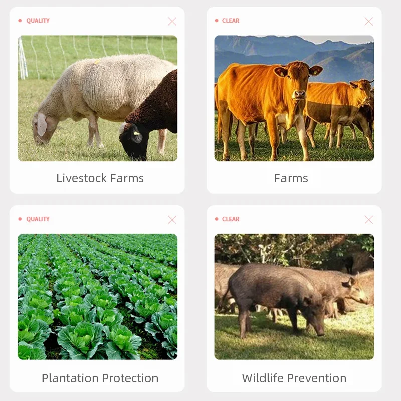 High Voltage Pulse Electric Fence Energizer for Livestock Farm Ranch Pasture Electronic Fencing Charger Predator Deterrent