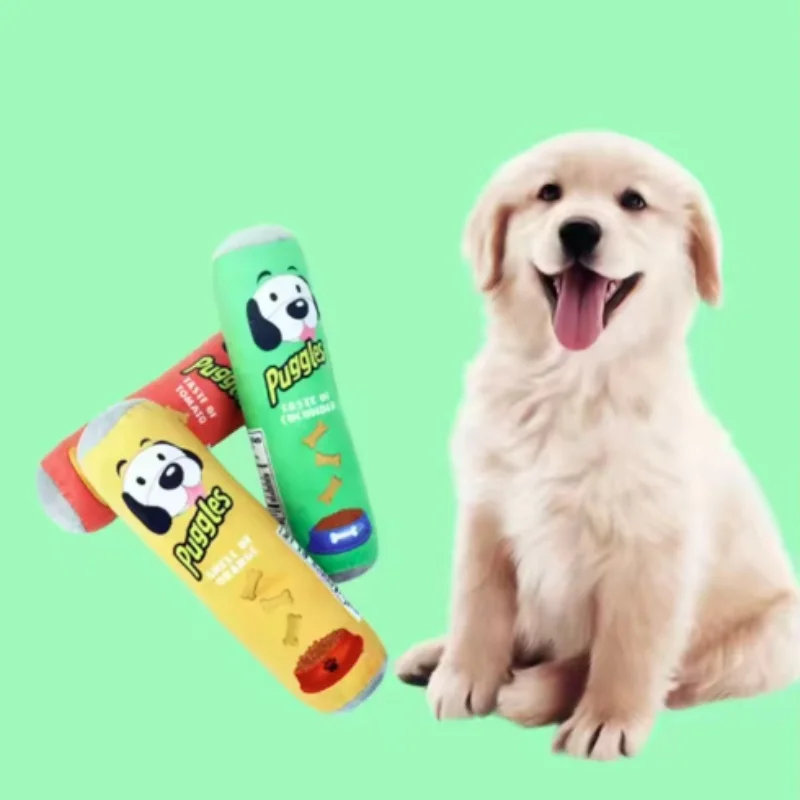 Beer Bottle Plush Squeaky Toy For Dogs Durable Interactive Play_voghion.com